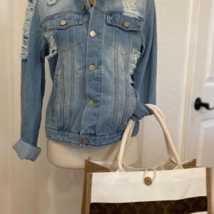 White Jute Burlap Tote