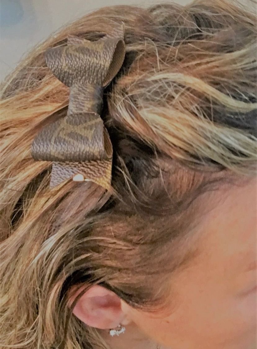 Monogram Bow Hair Clip