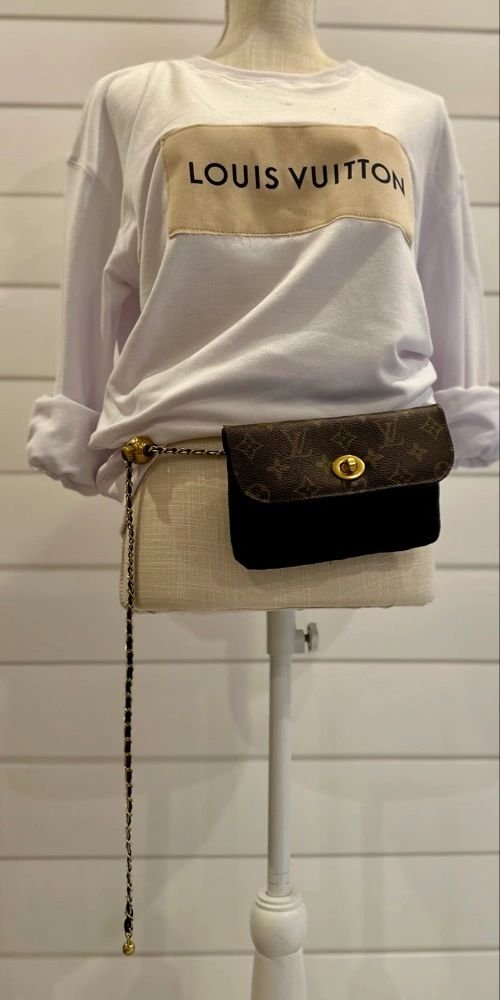 Large LV Adjustable Chain Belt Bag