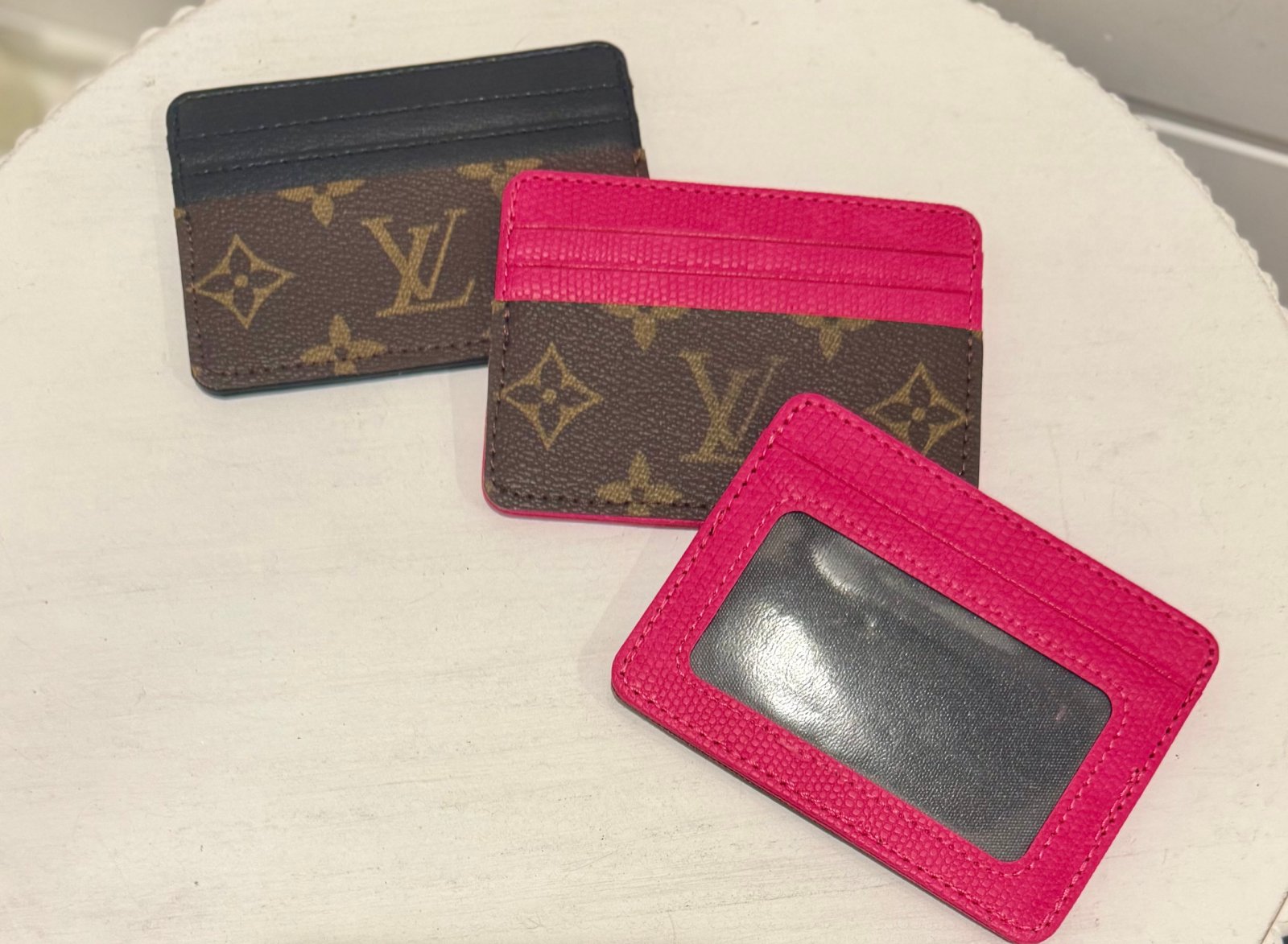 card holder with id window