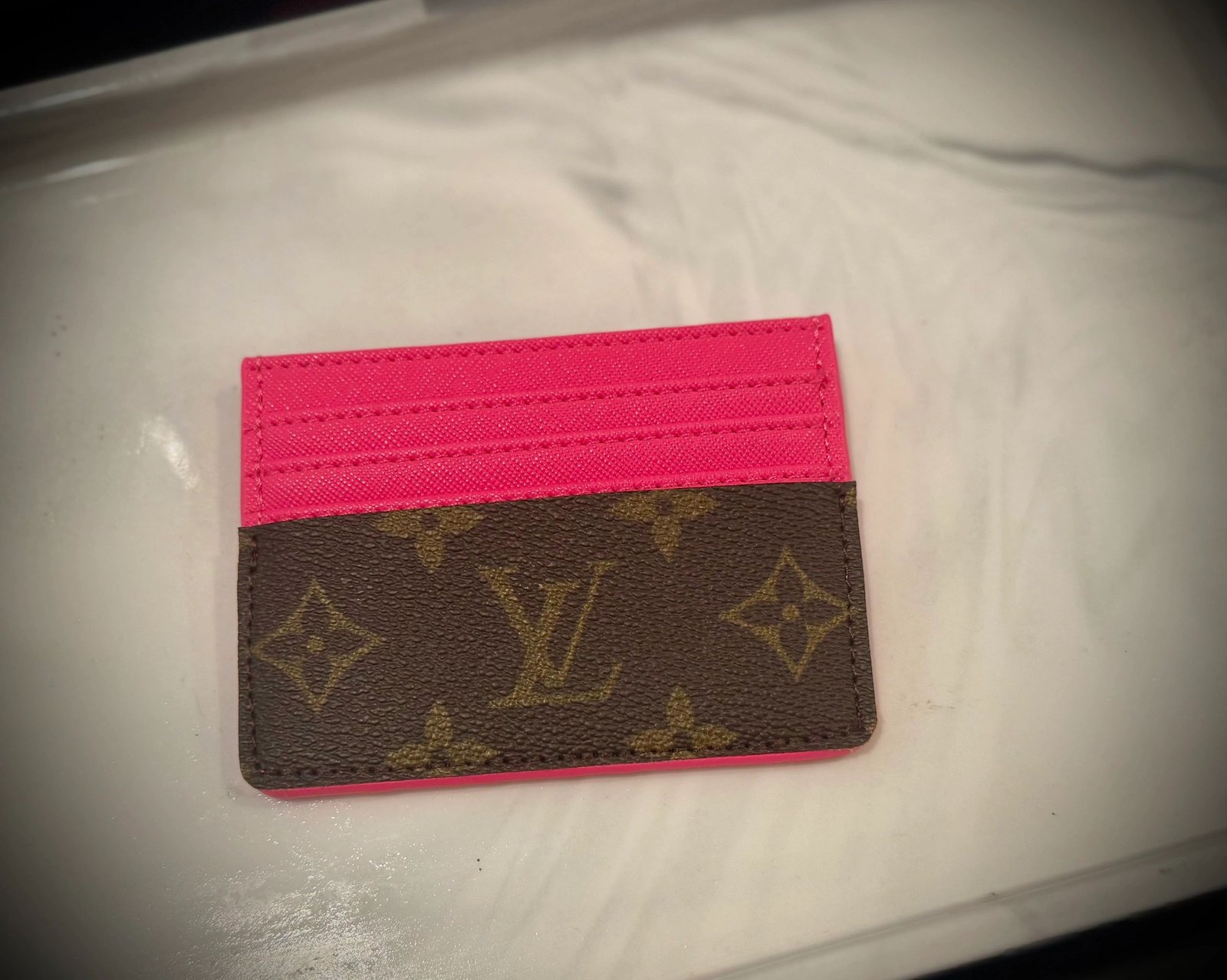 Neon Pink Card Holder
