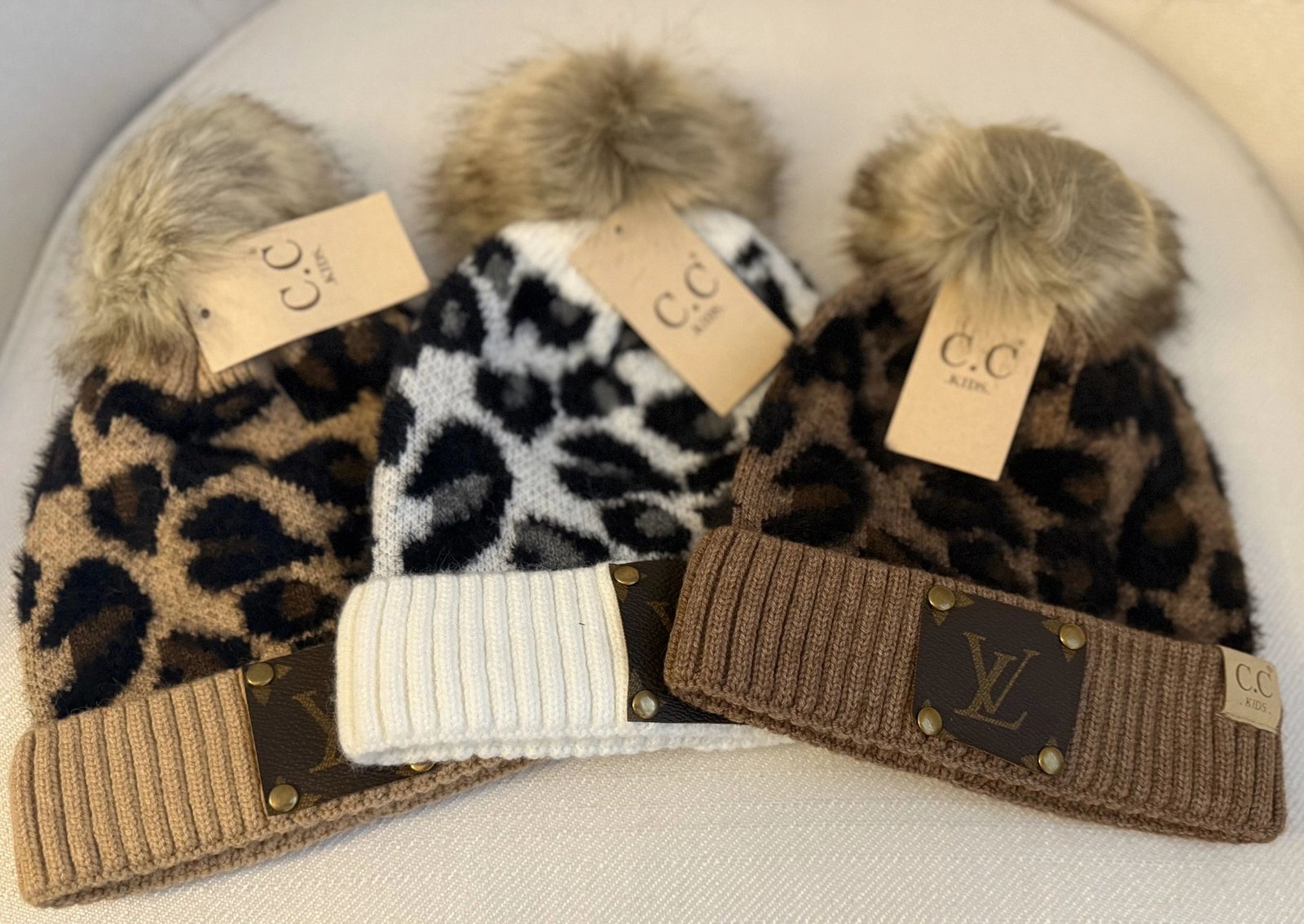 Child’s Leopard Beanie with Pom