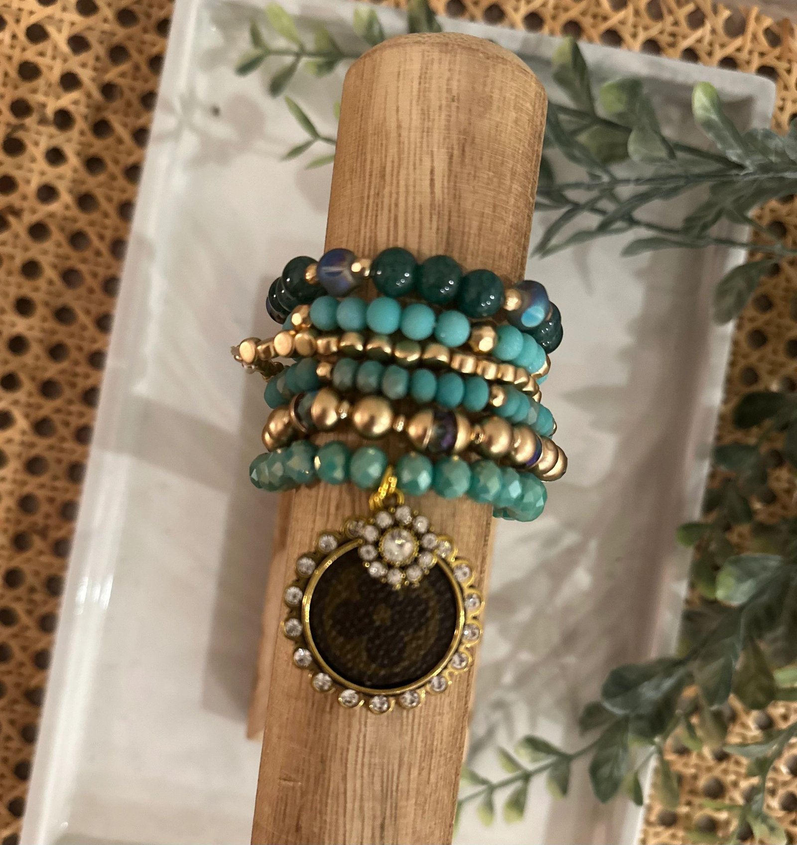 images Teal Bracelet Stack - Image 1